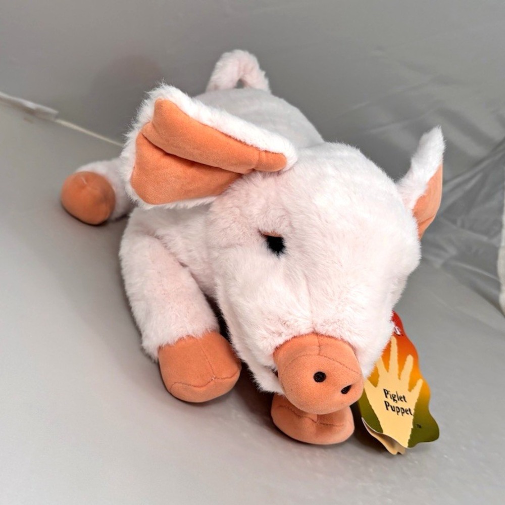 Folkmanis Piglet Puppet Plush Stuffed Animal w/ Tags, MPN 24FM023 VN